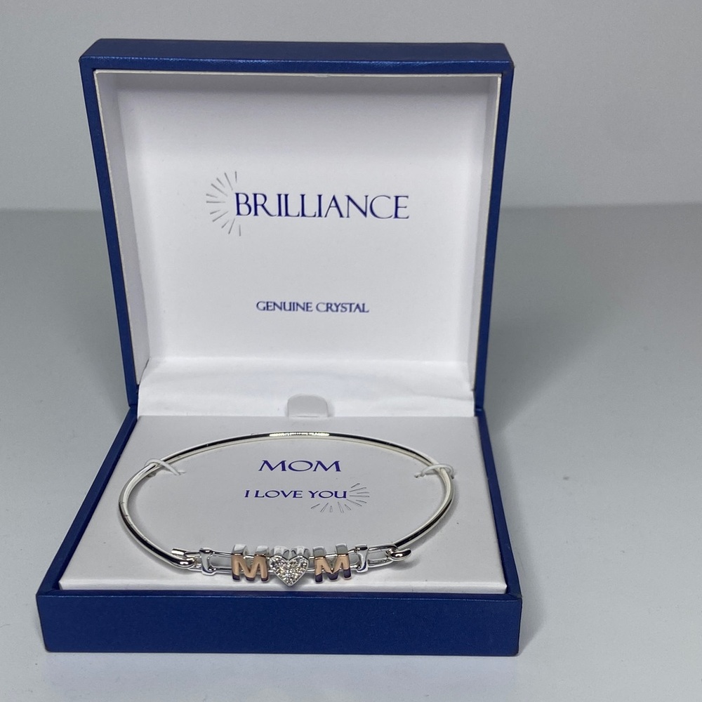 Silver and Gold 'MOM' Bracelet